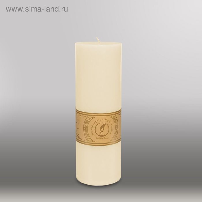 Свеча цилиндр "Классика", 80x255мм,  слоновая кость - Фото 1