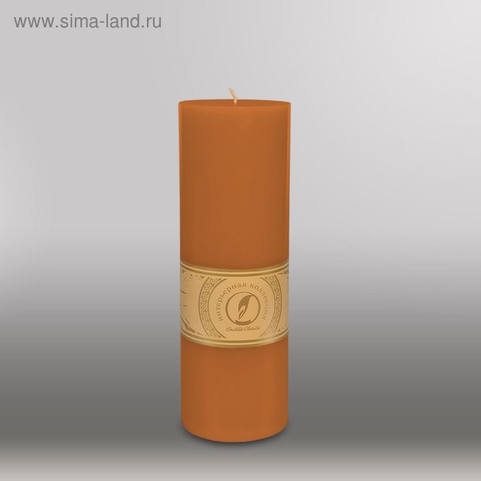 Свеча цилиндр "Классика", 80x255мм,  коричневый - Фото 1