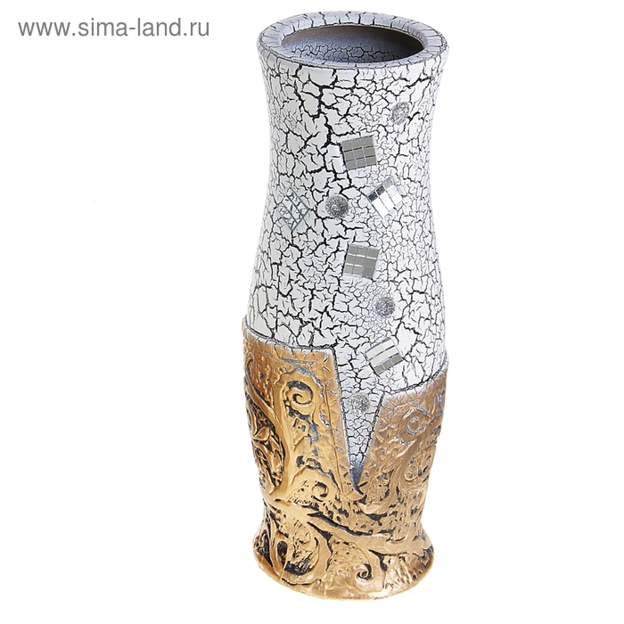 ваза керамика 30 см (3 вида) кракле ромбы - Фото 1