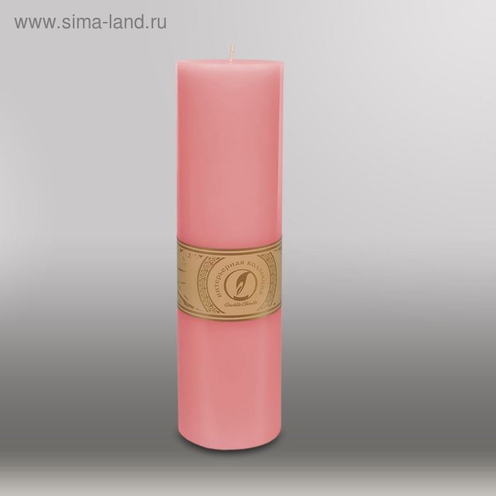 Свеча цилиндр "Классика", 80x305мм,  розовый - Фото 1