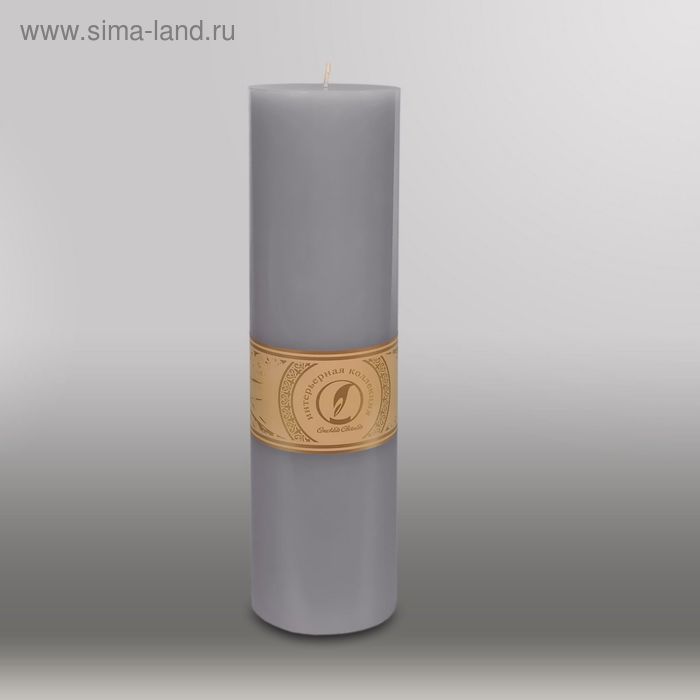 Свеча цилиндр "Классика", 80x305мм,  дымчато-голубой - Фото 1