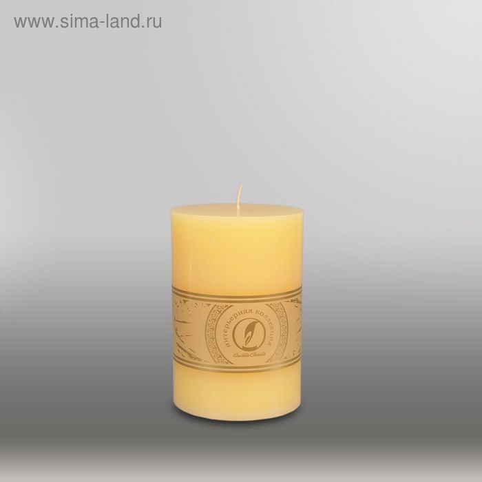 Свеча цилиндр "Классика", 100x150мм,  желтый - Фото 1