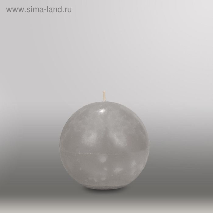 Свеча шар "Мрамор", d=100мм,  дымчато-голубой - Фото 1