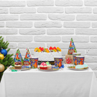 Набор для праздника "Веселья в Новом году" петух (колпаки, тарелки, стаканы) 18 предметов - Фото 1