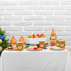 Набор для праздника "Яркого Нового года! Мандарины", колпаки, тарелки, стаканы - Фото 1