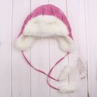 Шапка для девочки "Снежинка", размер 56, цвет розовый - Фото 2