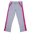 Брюки спортивные для девочки, рост 128-134 см (34), цвет серый/розовый (арт. БС2_Д) - Фото 1