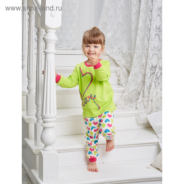 Пижама для девочки, цвет МИКС рост 92 (2 года) - Фото 1