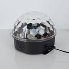 Световой прибор «Хрустальный шар» 17.5 см, динамик, свечение мульти, 220 В - фото 8289339
