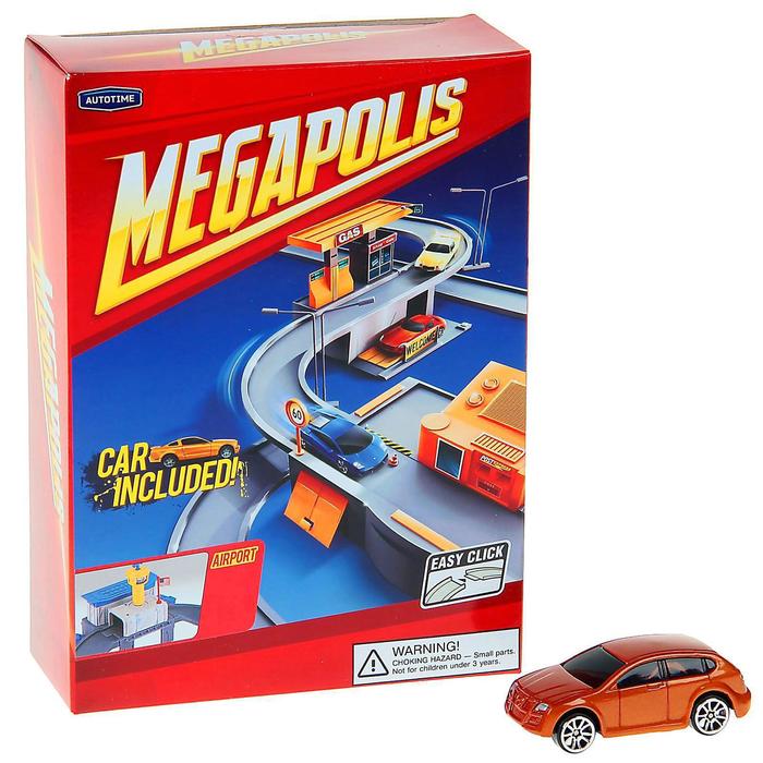 Набор MEGAPOLIS, аэропорт с машиной, 1:60 - Фото 1