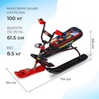 Снегокат Snowdrive с роботом, с фонариком, красный, чёрный, СНД3/Р2 Nika Kids - Фото 3