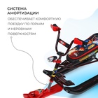 Снегокат Snowdrive с роботом, с фонариком, красный, чёрный, СНД3/Р2 Nika Kids - Фото 4