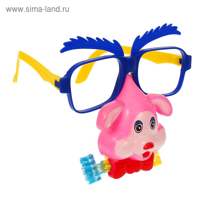Карнавальные очки «Собачка», с носом и язычком, цвета МИКС - Фото 1