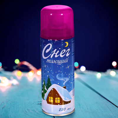 Спрей снег, цвет розовый, 250 мл