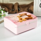 Шкатулка музыкальная механическая «Мишки с запиской», пластик, 15×12×7 см - Фото 1