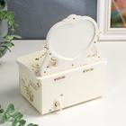 Шкатулка музыкальная механическая «Трельяж с золотым узором», пластик, 16.5×11×20 см - Фото 3