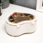 Музыкальная шкатулка механическая «Сердце белое», пластик, 15.5×14×7.5 см - Фото 5