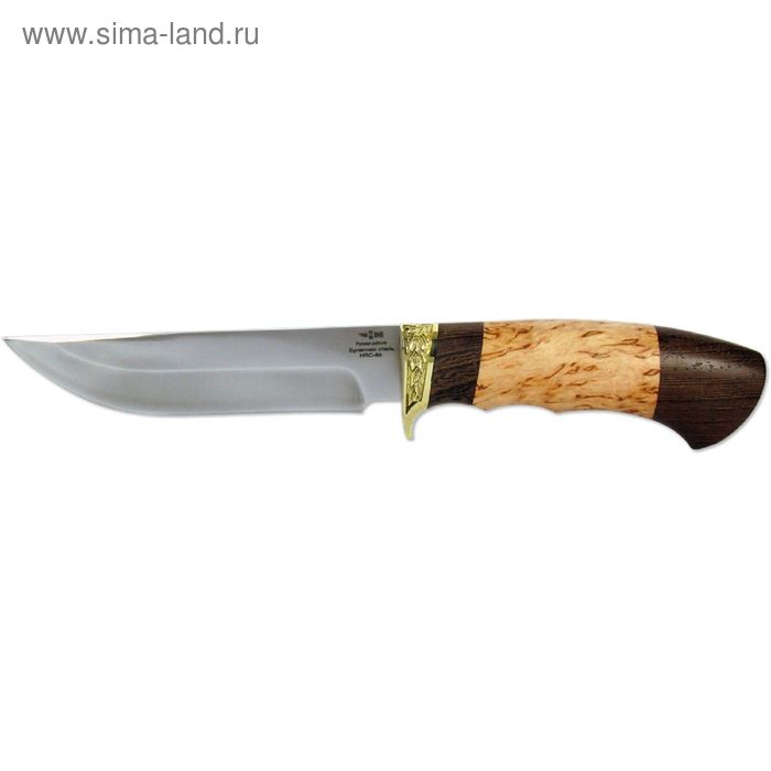 Нож нескладной булатная сталь ЛЕСНИК (5217)б, рукоять-венге/карельская береза, булатная сталь 163741 - Фото 1