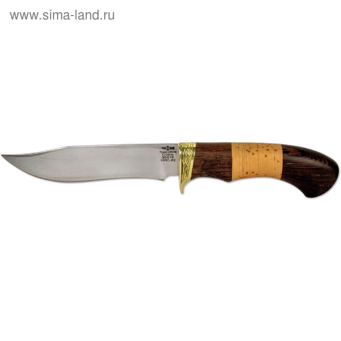 Нож нескладной кованая сталь КНЯЗЬ (6886)к, рукоять-венге/береста, сталь 95х18 - Фото 1