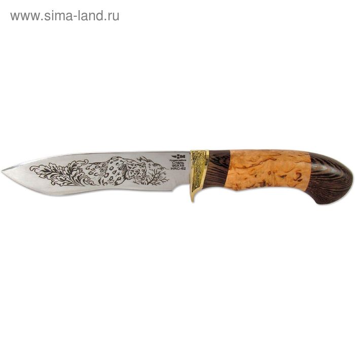 Нож нескладной кованая сталь МИРАЖ (6522)к, рукоять-венге/карельская береза, сталь 95х18 - Фото 1