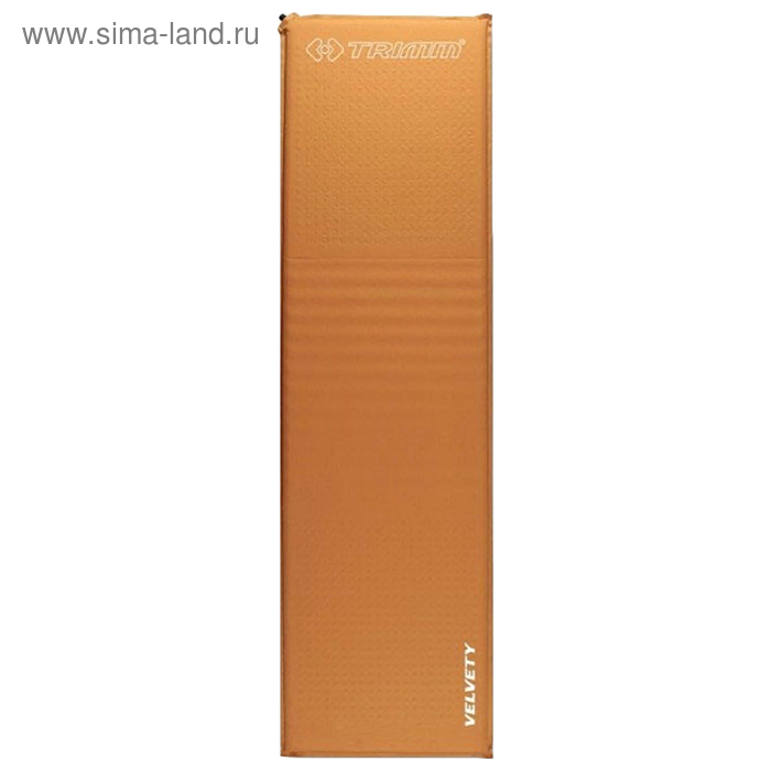 Коврик самонадувающийся Trimm Trekking VELVELTY, оранжевый, 186x51x3,8 см - Фото 1