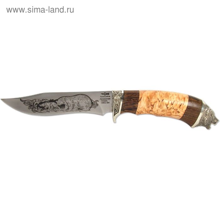 Нож нескладной КНЯЗЬ (7021)а, рукоять-венге/карельская береза, алмазная сталь - Фото 1