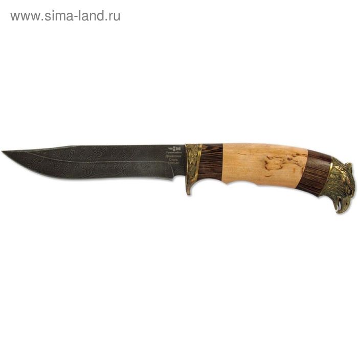 Нож нескладной ГЕПАРД (4133)д, рукоять-венге/карельская береза, дамасская сталь - Фото 1