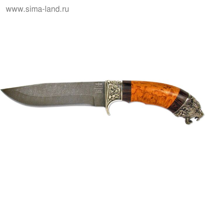 Нож нескладной ТАЁЖНИК (4067)д, рукоять-венге/береста, дамасская сталь - Фото 1