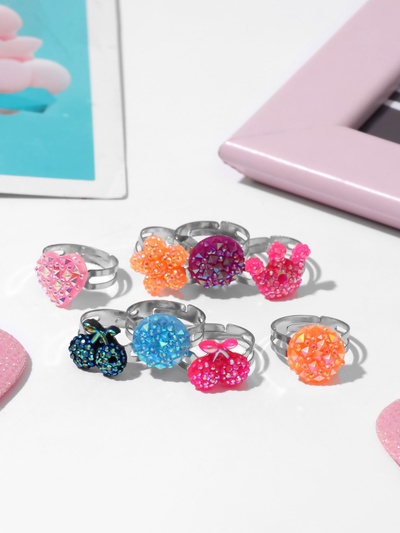 Кольцо «Выбражулька. Блёстка», МИКС, безразмерное, форма МИКС