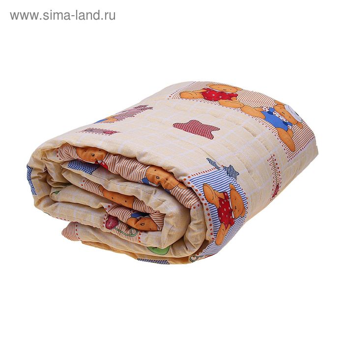 Одеяло шерстяное стёганное, размер 110*140 см, цвет Микс К31 - Фото 1