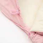 Конверт меховой с карманом "Овечка", рост 68-74 см, цвет розовый К140 - Фото 4