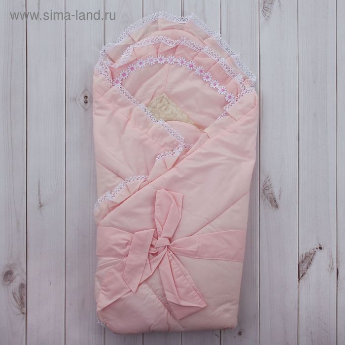 Конверт-одеяло меховой, рост 62 см, цвет розовый К92м - Фото 1