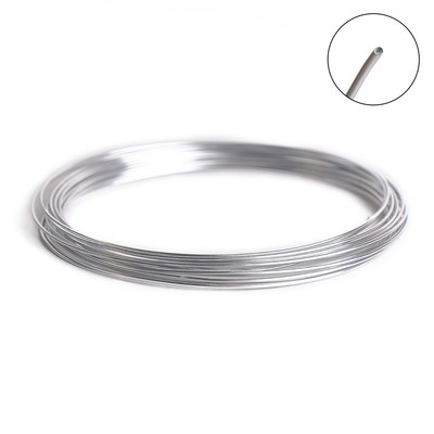 Проволока для плетения D=1 мм, намотка 5м, цвет серебро