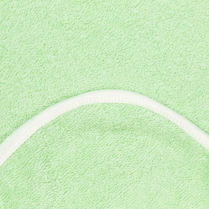 Набор для купания (полотенце-уголок, рукавица) с вышивкой «Мишка», размер 100х110 см, цвет зелёный - фото 1884748851