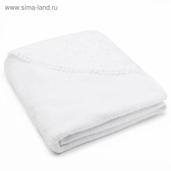 Полотенце уголок для крещения, размер 100×110 см, цвет белый - Фото 1