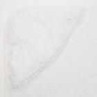 Полотенце уголок для крещения, размер 100×110 см, цвет белый - Фото 2