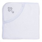 Полотенце-уголок для крещения с вышивкой, размер 100х100 см, цвет белый К40/1 - фото 9891464