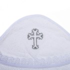 Полотенце-уголок для крещения с вышивкой, размер 100х100 см, цвет белый К40/1 - фото 9891465