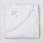 Полотенце-уголок для крещения с вышивкой, размер 100х100 см, цвет белый К40/1 - фото 9891471