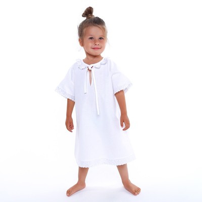 Рубашка крестильная для девочки, цвет белый, рост 86-92 см