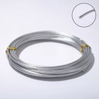 Проволока для плетения d=2 мм, намотка 5 м, цвет серебро - Фото 2