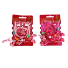 Набор детский "Выбражулька" 7 предм: 2 заколки, 2резинки,клипсы,кулон,браслет,кольцо,сердечко - Фото 2