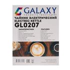 Чайник электрический Galaxy GL 0207, пластик, 1.7 л, 2200 Вт, бело-черный - Фото 10