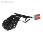 Намордник кожаный цельнокроенный питбультерьер, ДН 8 см, ОМ 30 см, чёрный - Фото 5