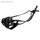 Намордник кожаный сетчатый с перемычкой №2, доберман, (длина по носу 9.5 см, обхват морды 28 см) - Фото 3