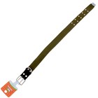 Ошейник брезентовый однослойный, 84×4.5 см, ОШ 50-70 см, хаки - Фото 3