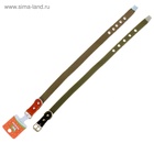 Ошейник брезентовый однослойный, 50×2 см, ОШ 25-35 см, хаки - Фото 8