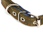 Ошейник брезентовый двухслойный, 50×2 см, ОШ 25-35 см, хаки - Фото 4