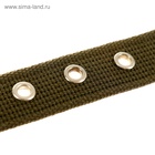 Ошейник брезентовый однослойный, 57×2.5 см, ОШ 35-45 см, хаки - Фото 6