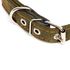 Ошейник брезентовый двухслойный, 54×2.5 см, ОШ 35-45 см, хаки - Фото 4